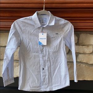 🔥MAYORAL SLIM FIT BOTS BUTTON DOWN SHIRT